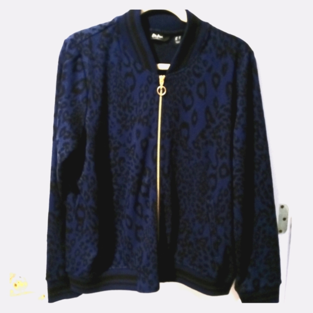 DuJour Animal Print Bomber Jacket